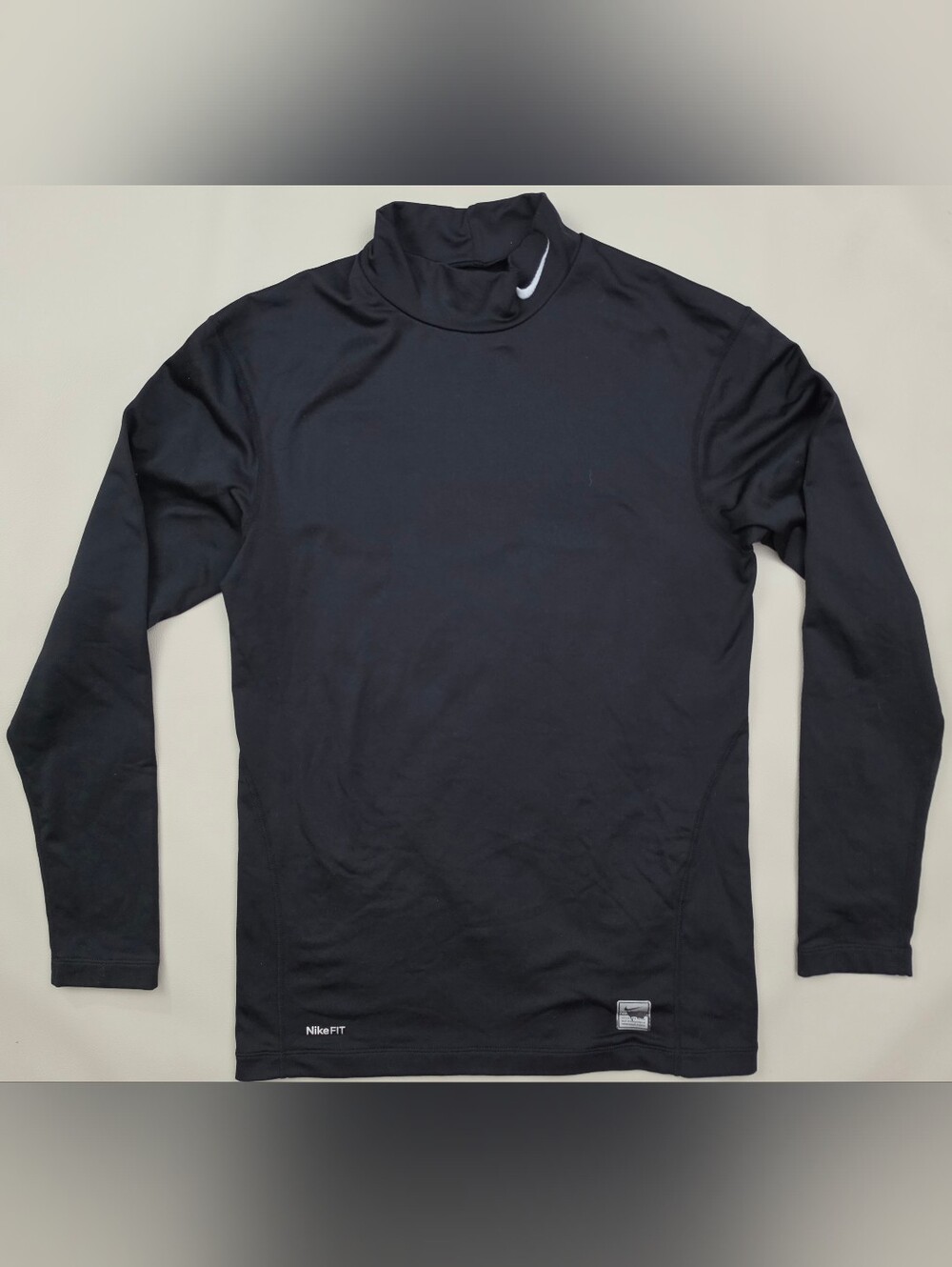 Nike Pro Compression Sz L Black Men's Long-Sleeve Mock neck Top
